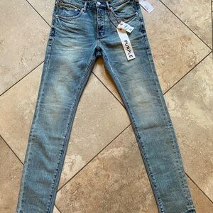 Purple Skinny Blue Jeans